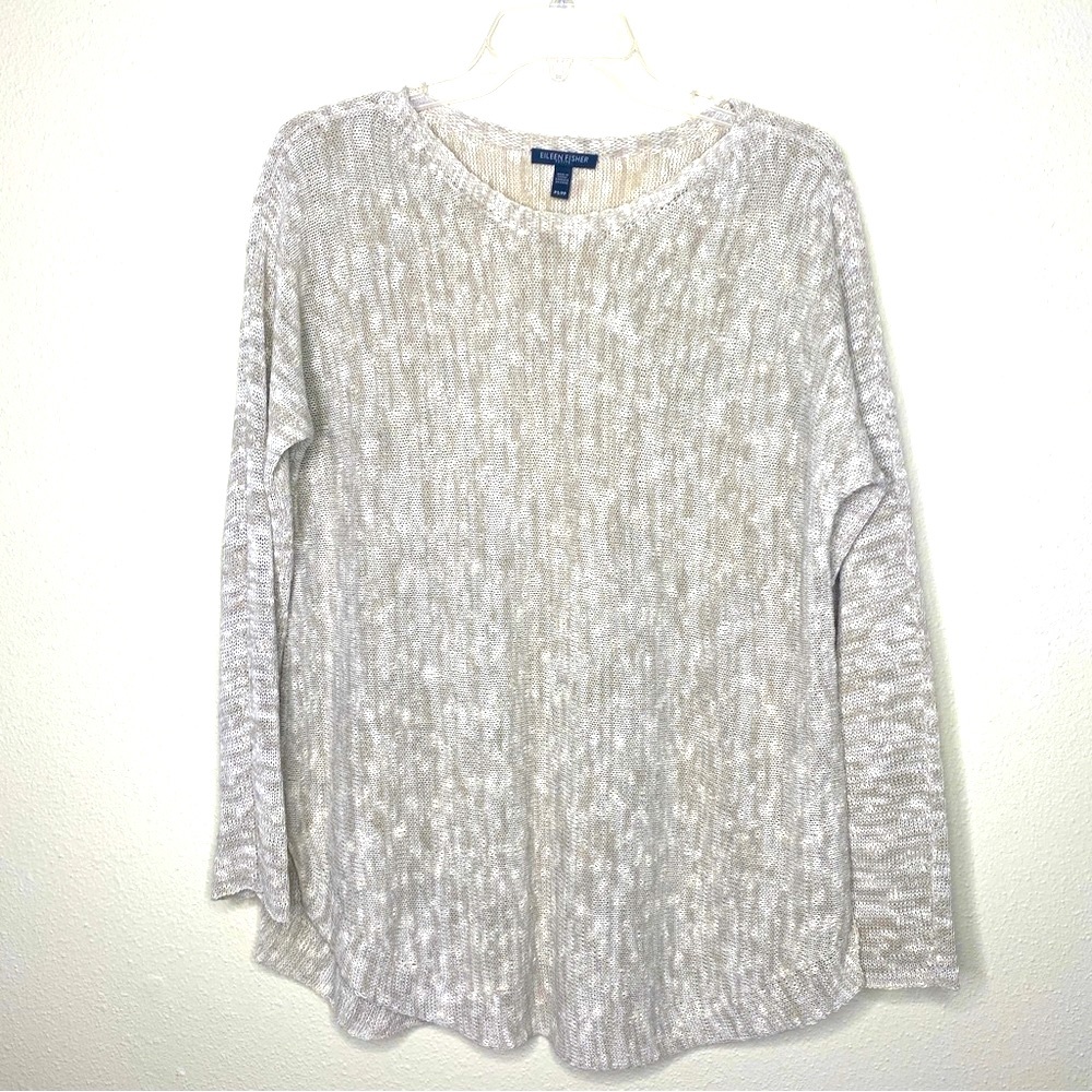 - EILEEN FISHER Organic Linen/Cotton Blend Sweater